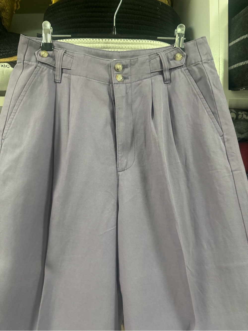 Madewell Lavender Wide Leg High Rise Pants Size 6 Casual Chic - Picture 5 of 6